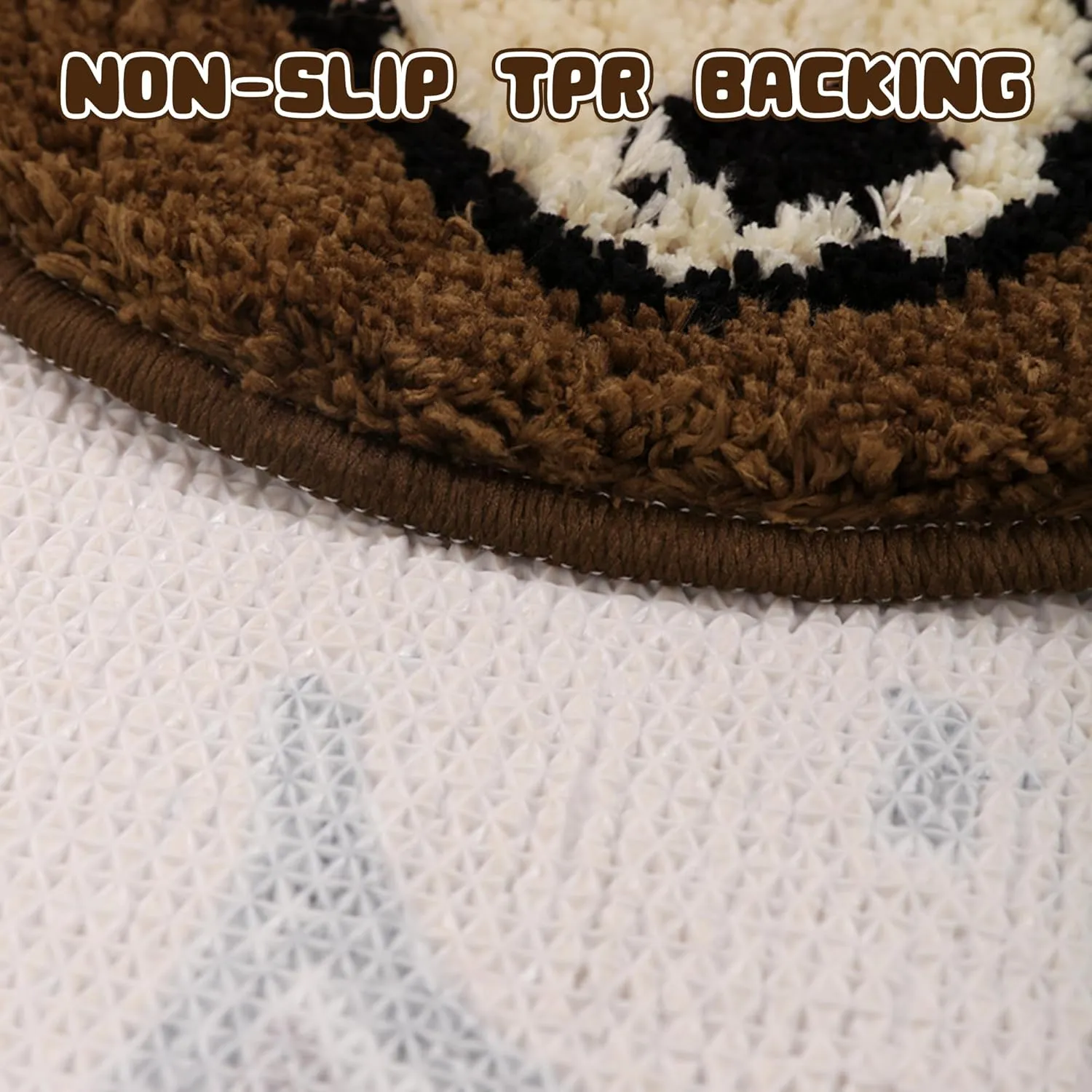 Livingfun Cute Bath Mat,Extra Soft Irregular Shaped Cat Bathroom Rug,16''X28''Non-Slip Washable Absorbent Funny Rugs for Tub,Shower，Kitchen， Bedroom,Door Mat, Decor（Brown）