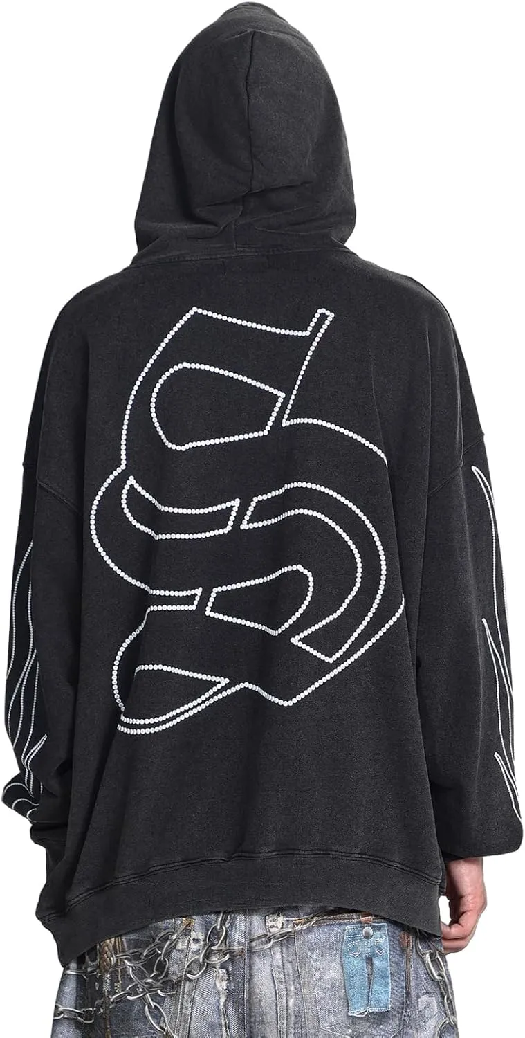 Lucky I See Ghosts Hoodie KY West Hoodie Men's Vintage Graphic Hip Hop Pullover Heavyweight Hoodies