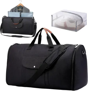 Lucshy Travel Bag, Garment Duffle Bags for Travel, Large Waterproof Crossbody Shoulder Capacity Suit Travel Garment (Black-B), Zbl0325008