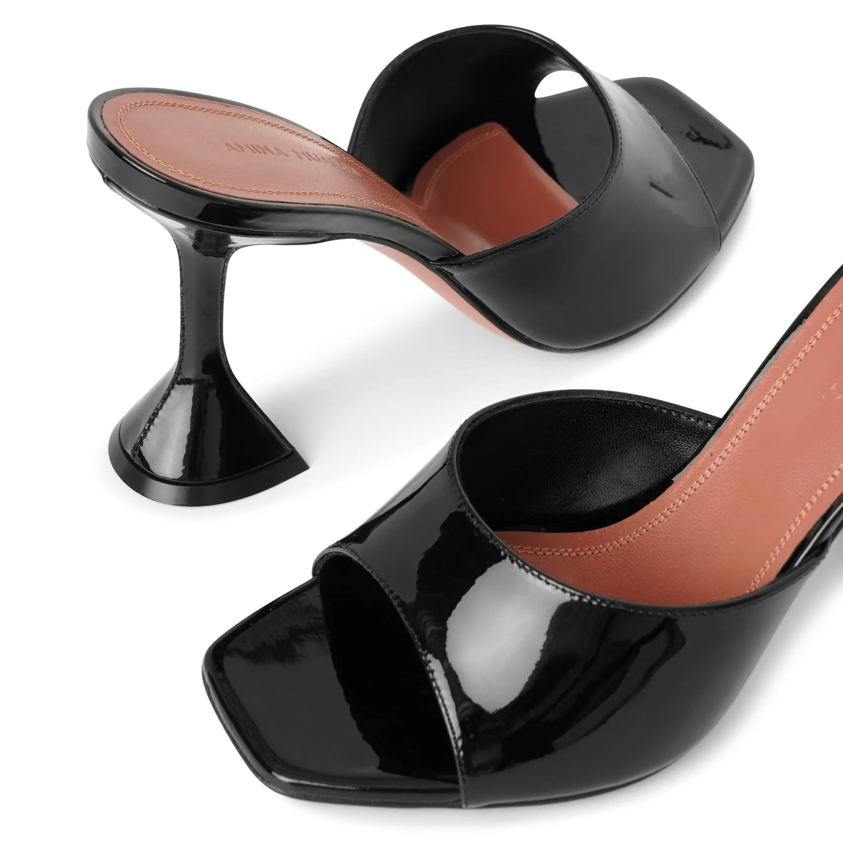 Lupita patent leather mule sandals