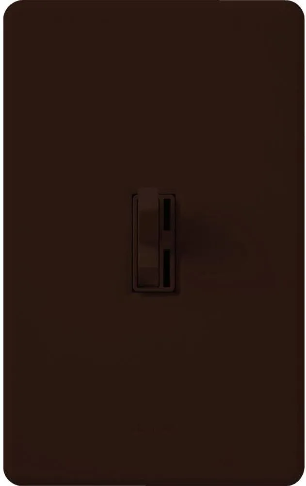 Lutron Ariadni/Toggler LED  Dimmer Switch for Dimmable LED, Halogen and Incandescent Bulbs, 150 Watt, Single-Pole or 3-Way, AYCL-153P-BR, Brown