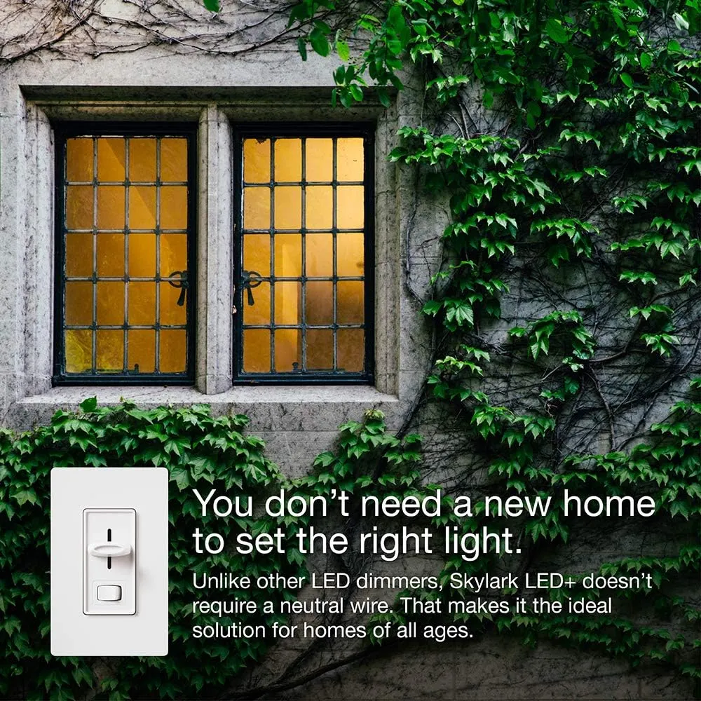 Lutron Skylark LED  Dimmer Switch for Dimmable LED, Halogen and Incandescent Bulbs | 150W/Single-Pole or 3-Way | SCL-153P-BL | Black
