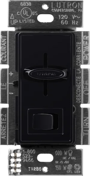 Lutron Skylark LED  Dimmer Switch for Dimmable LED, Halogen and Incandescent Bulbs | 150W/Single-Pole or 3-Way | SCL-153P-BL | Black