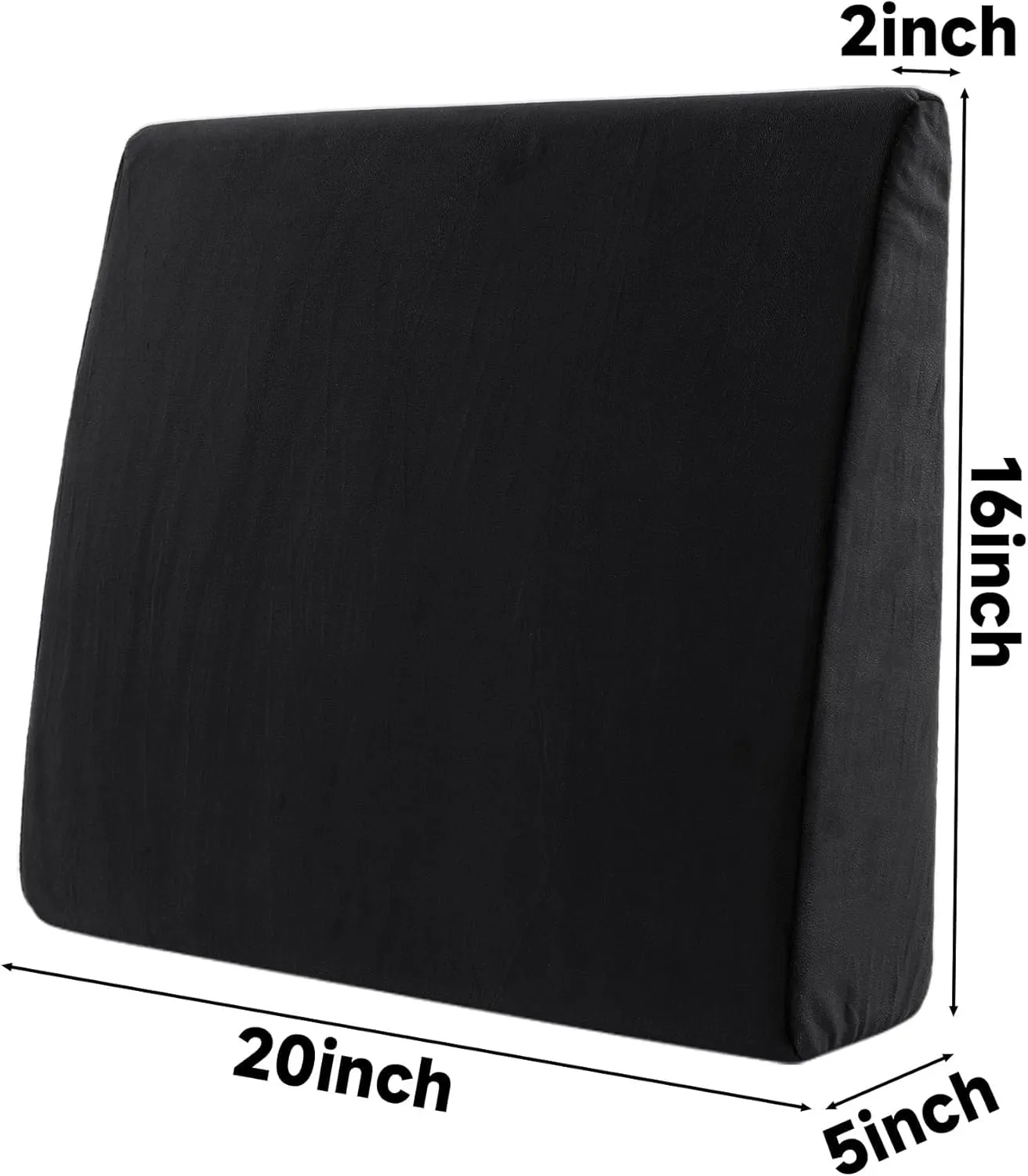 MABOZOO Wedge Recliner Leg Pillow, Foam Extra Large Foot Rest Cushion with Adjustable Straps, Recliner Footrest Extender Leg Elevation Pillow Wedge Pillow for Recliner, Bed, Sofa, Couch (Black)