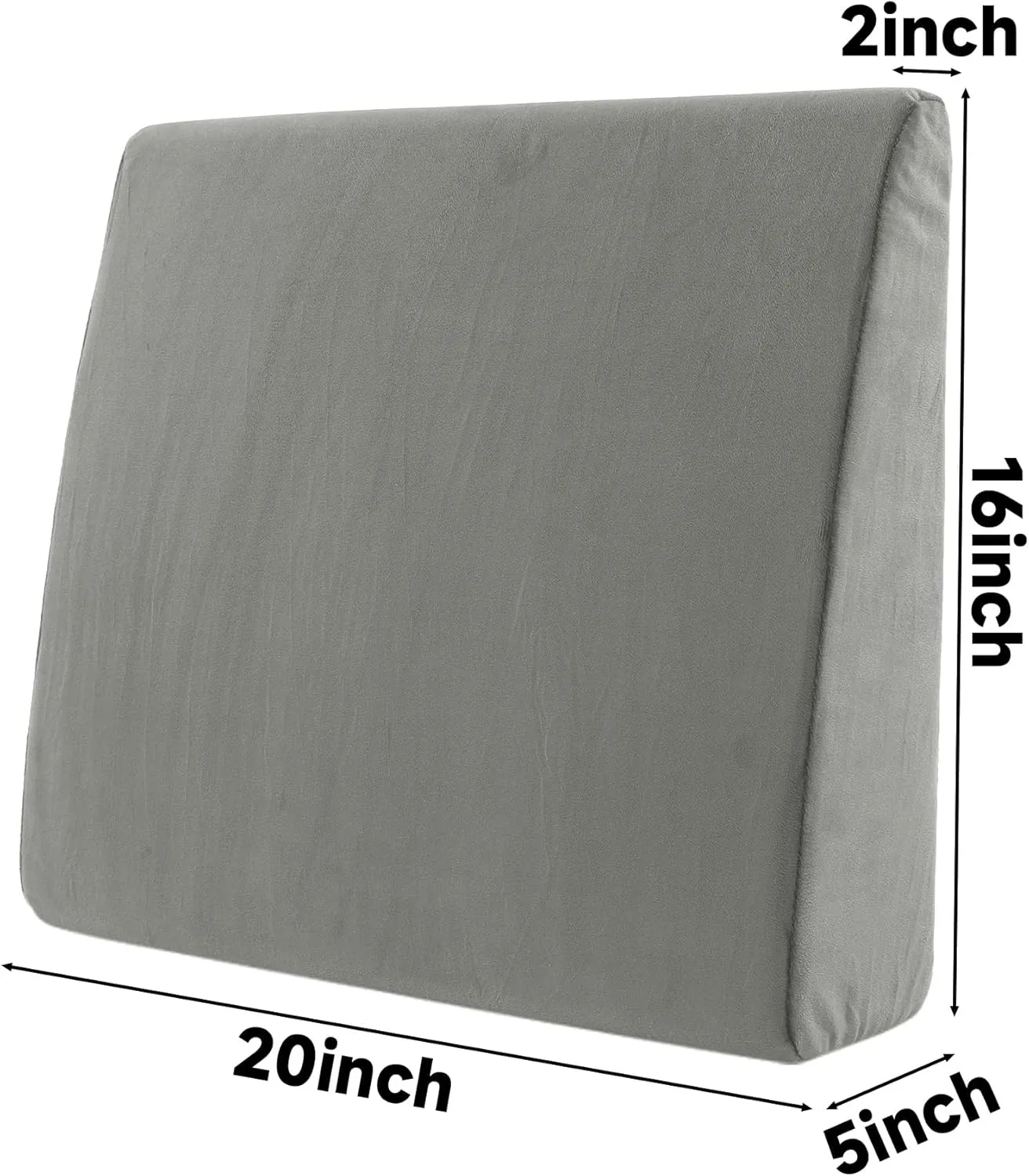 MABOZOO Wedge Recliner Leg Pillow, Foam Extra Large Foot Rest Cushion with Adjustable Straps, Recliner Footrest Extender Leg Elevation Pillow Wedge Pillow for Recliner, Bed, Sofa, Couch (Gray)