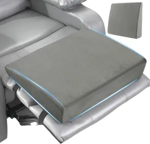 MABOZOO Wedge Recliner Leg Pillow, Foam Extra Large Foot Rest Cushion with Adjustable Straps, Recliner Footrest Extender Leg Elevation Pillow Wedge Pillow for Recliner, Bed, Sofa, Couch (Gray)