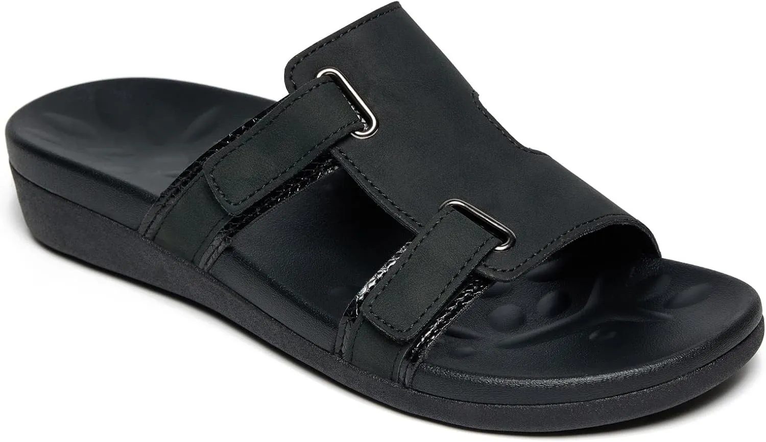 MEGNYA Comfortable Women's Walking Sandals, Arch Support Slides for Plantar Fasciitis Flat Feet, Casual Adjustable Strap Sandals for Orthopedic