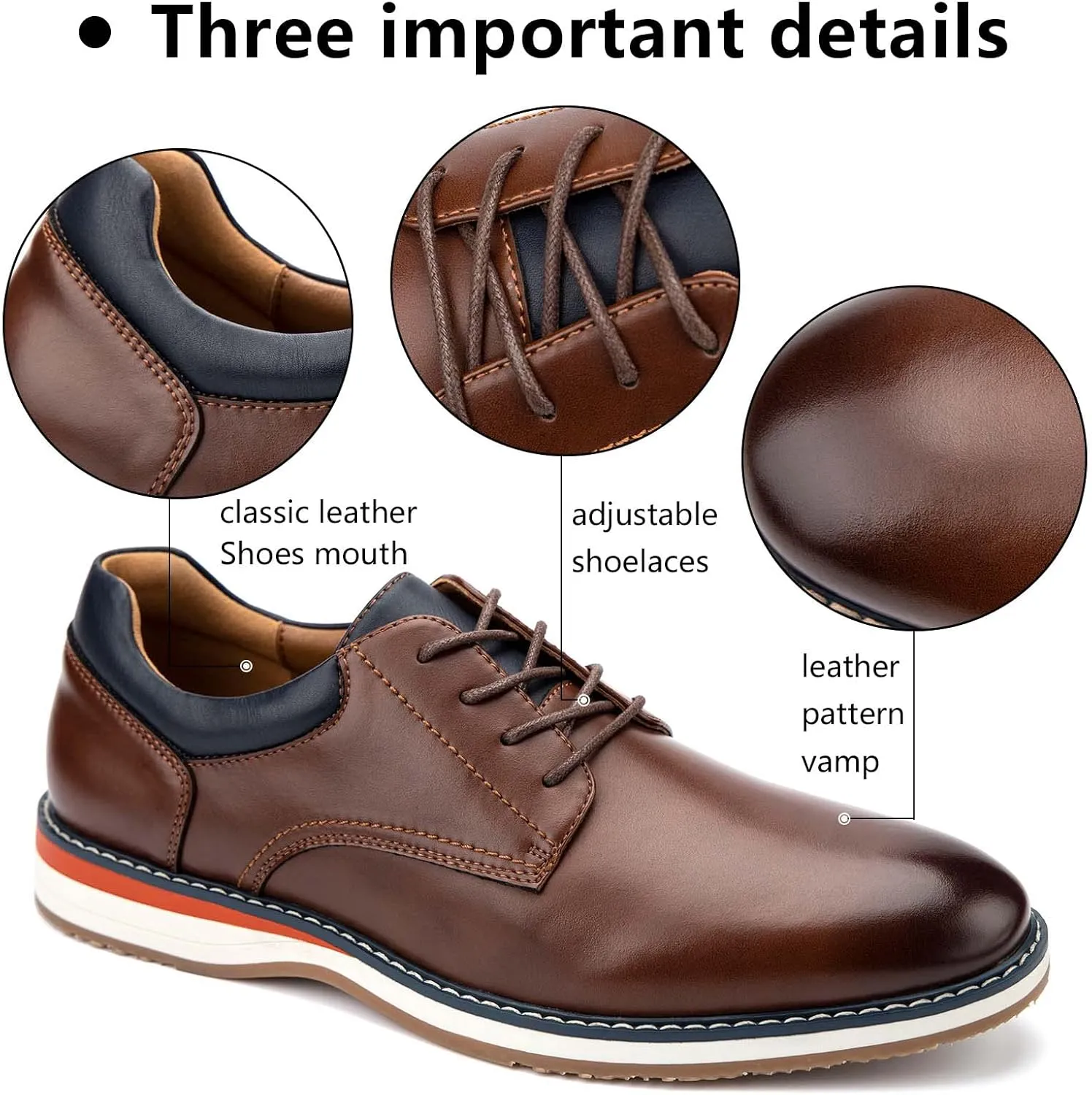 Meijiana Men's Oxfords Casual Dress Shoes Leather Lace Up Shoes for Men Business Oxford Shoes