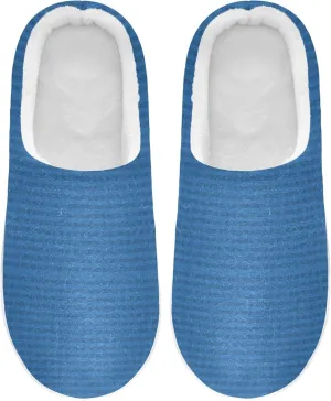 Memory Foam Slipper for Women and Men Warm Plush Non-Slip Soft Warm Funny Slippers Hotel Travel Bedroom Airplane Party XL Gingham Buffalo Plaid Tartan Check Scotland Blue
