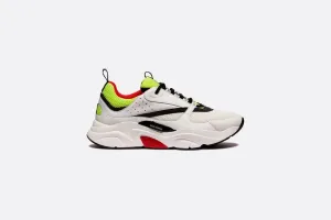 MEN DIOR B22 WHITE, YELLOW AND BLACK CANVAS AND CALFSKIN SNEAKER