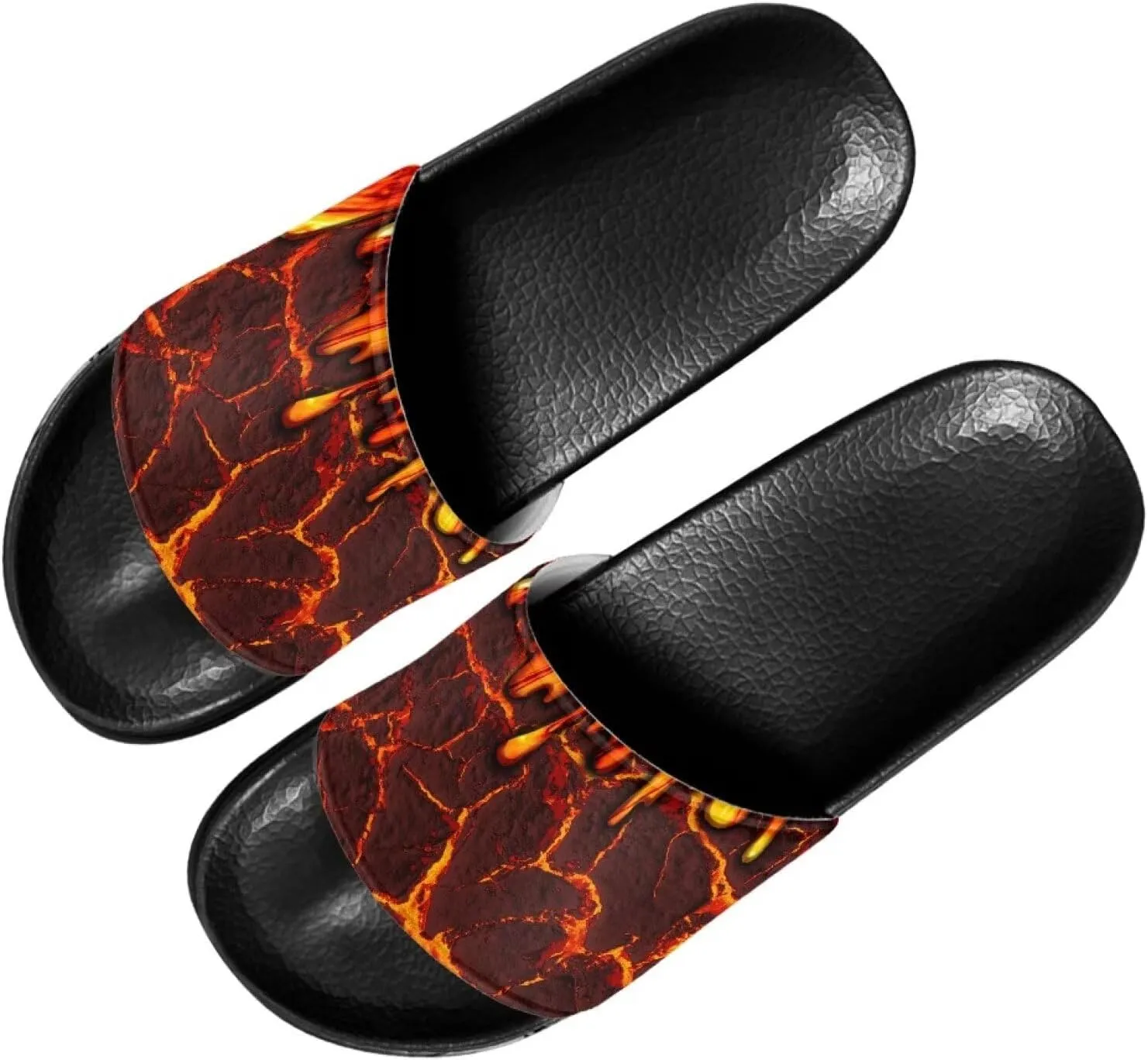 Men House Sandals Summer Non Slip Beach Pool Party Sandals Shoes Lightweight Indoor Outdoor Slipper Black Sole Size 5-14