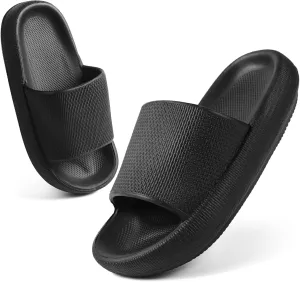 Menore Cloud Slides for Kids Shower Beach Slippers Boys Girls Bathroom Thick Sole Pillow Slippers Summer Non-Slip Pool Sandals