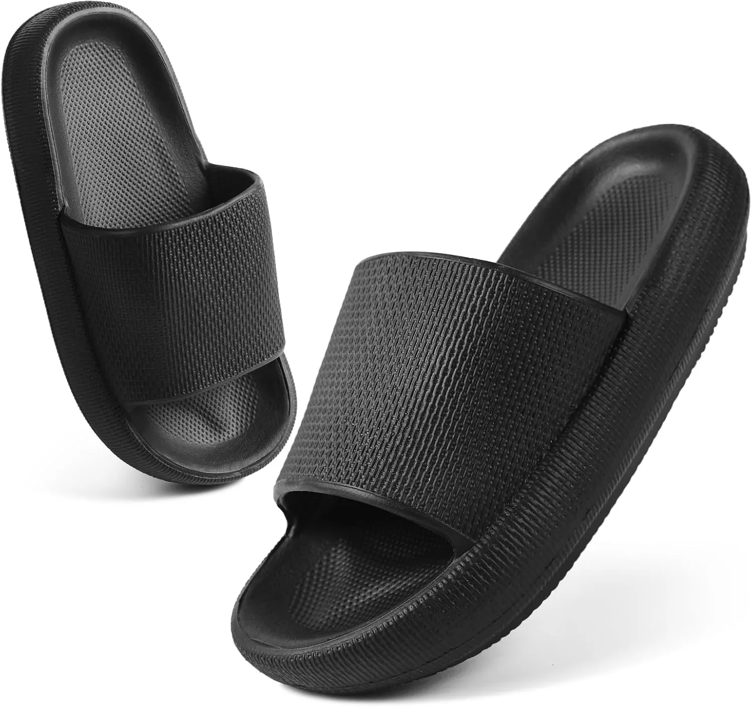 Menore Cloud Slides for Kids Shower Beach Slippers Boys Girls Bathroom Thick Sole Pillow Slippers Summer Non-Slip Pool Sandals