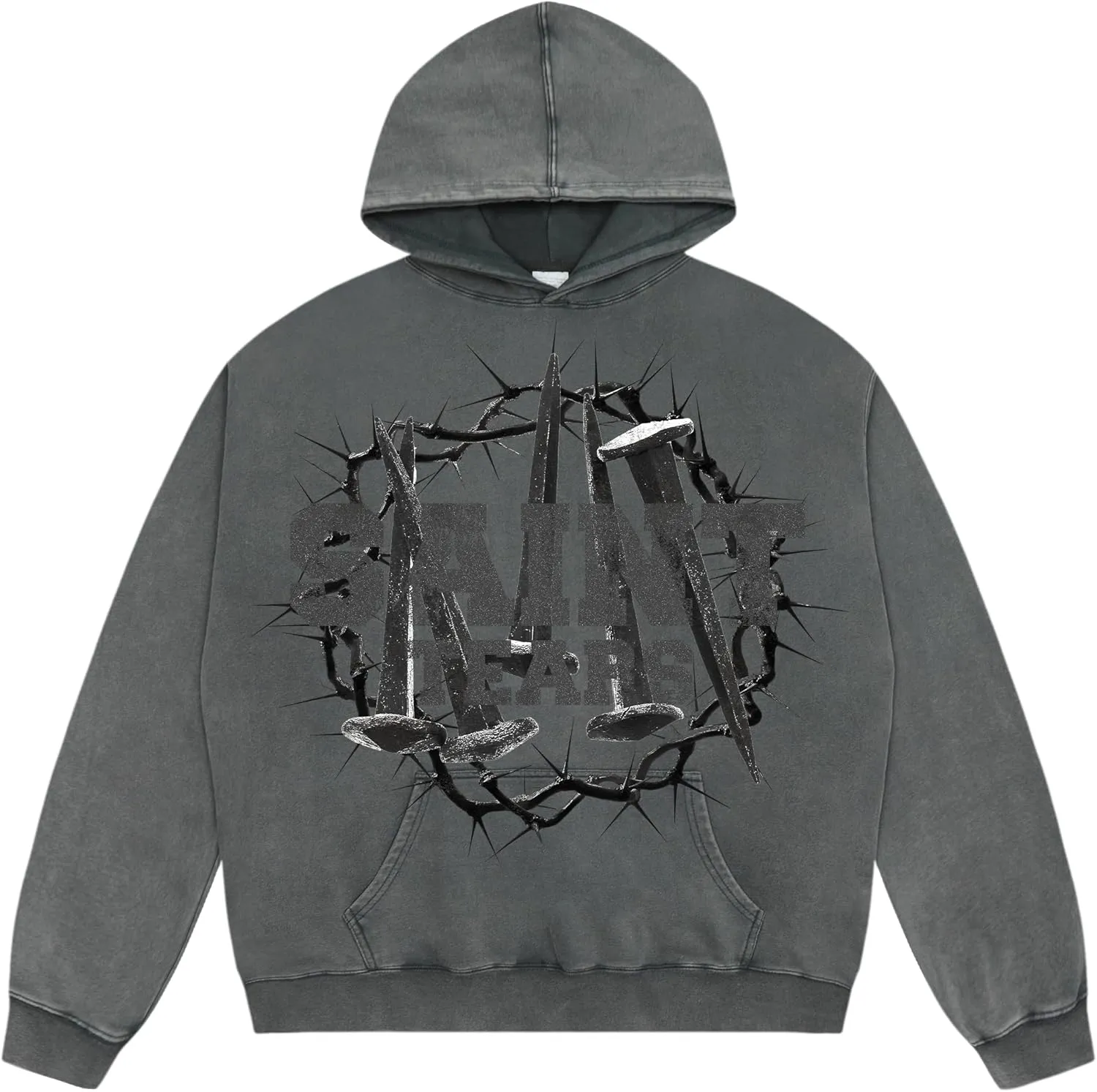 Men's 3D Graphic Print Hooded Casual Oversized Hoodies Pink&Grey Mix Special Color Long Sleeve For Unisex