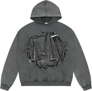 Men's 3D Graphic Print Hooded Casual Oversized Hoodies Pink&Grey Mix Special Color Long Sleeve For Unisex
