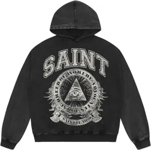 Men's Graphic Print Oversized Vintage Hoodies Casual High Gram Heavy Washed Cotton Winter Hoodies