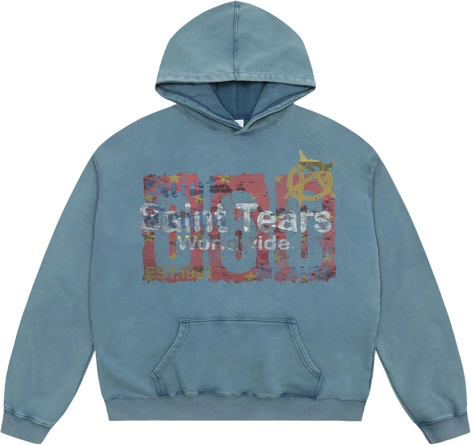Men's Jesus Disciple Print - Sundays Off Edition Hoodies Casual Oversized Vintage Sweatshirts Khaki