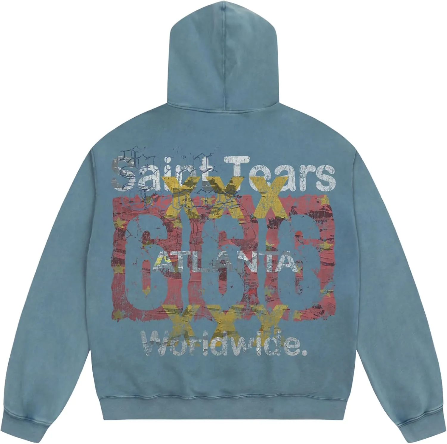 Men's Jesus Disciple Print - Sundays Off Edition Hoodies Casual Oversized Vintage Sweatshirts Khaki