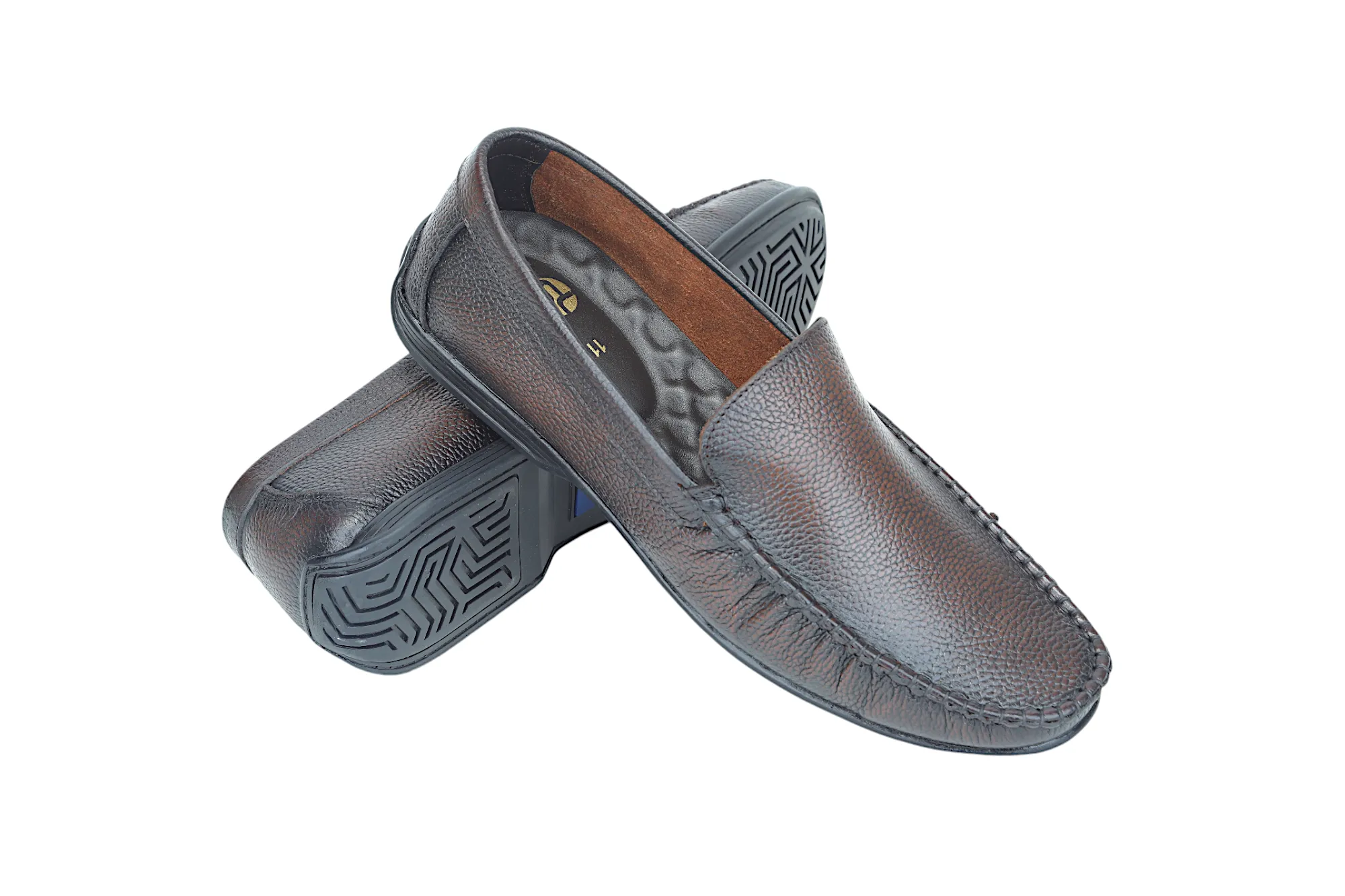 Mens Leather Loafer Shoe 58061 (Special Size)