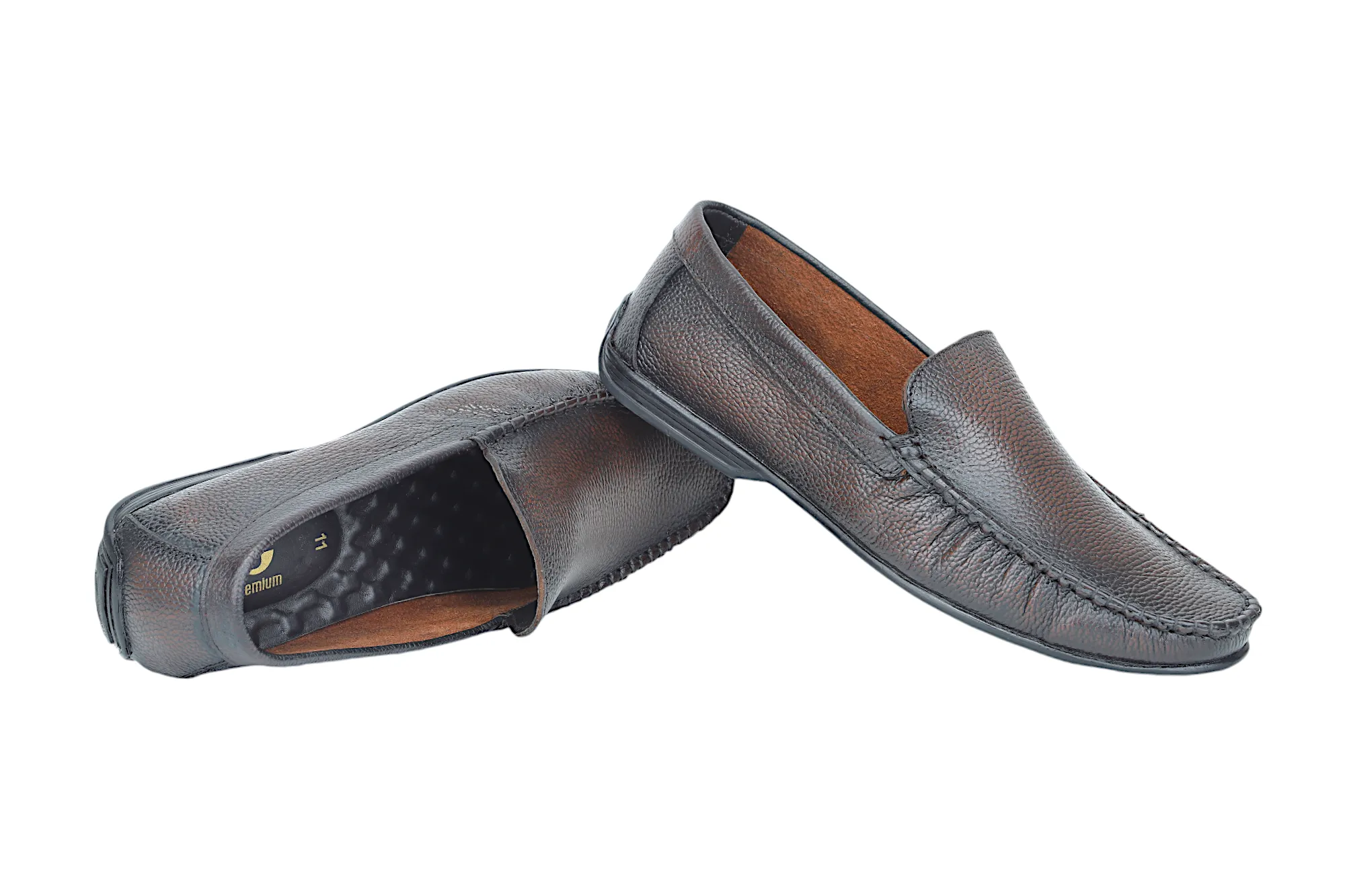 Mens Leather Loafer Shoe 58061 (Special Size)