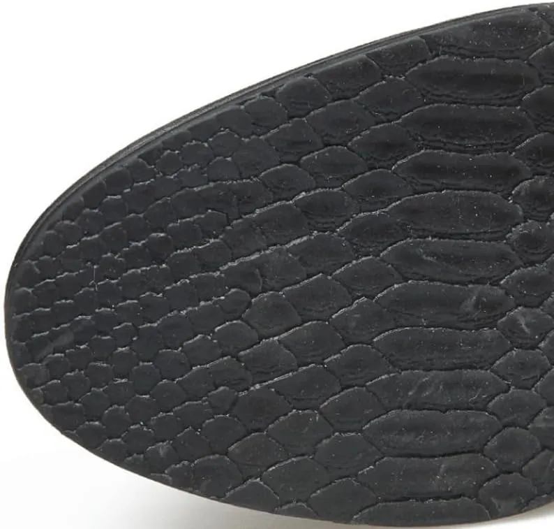 Men's Vintage Crocodile Print Strap Slip On Dress Shoes Round Toe Rubber Sole Non Slip Low Top Casual Mens Casual Oxford