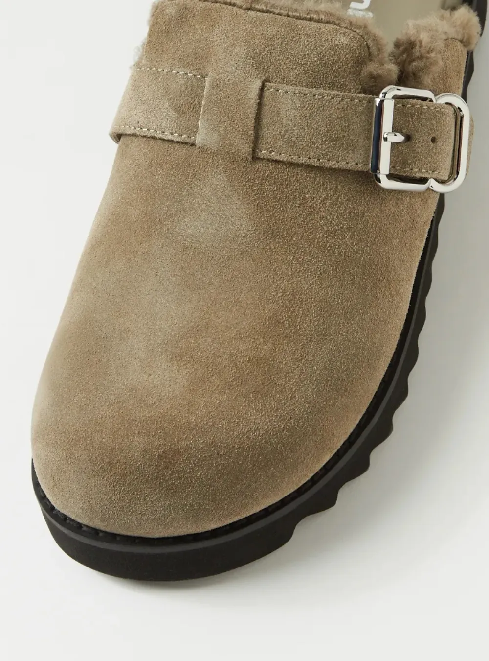 Merchah Suede Mules -  Khaki Black