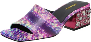 Milooey shoes Womens Square Toe Slip On Mules Chunky Block Low Heels Summer Daily Slippers Indoor and Outdoor Slide Shoes for Party Vacation Work Dress Size 4-16 US