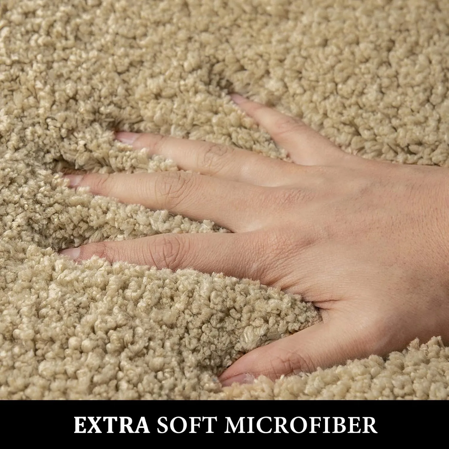 MIULEE Non Slip Small Bathroom Rug Bath Mats for Bathroom(16x24,Camel) Absorbent Thick Soft Microfiber Bathroom Mat Machine Washable Bath Rug Plush Carpet for Tub Shower