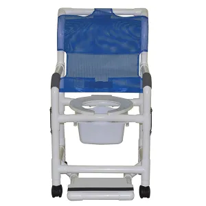 MJM International 118-3TW-DDA-SF-10-QT-C , Shower Chair (18"), Twin Casters (3"), Double Drop Arms