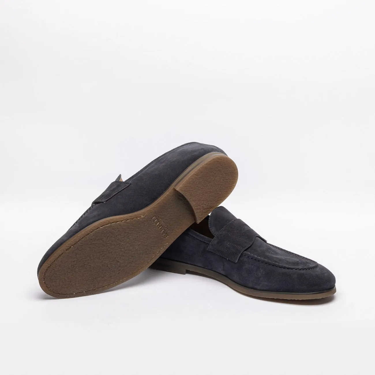 Mocassino penny Barrett 221U021 in camoscio blu