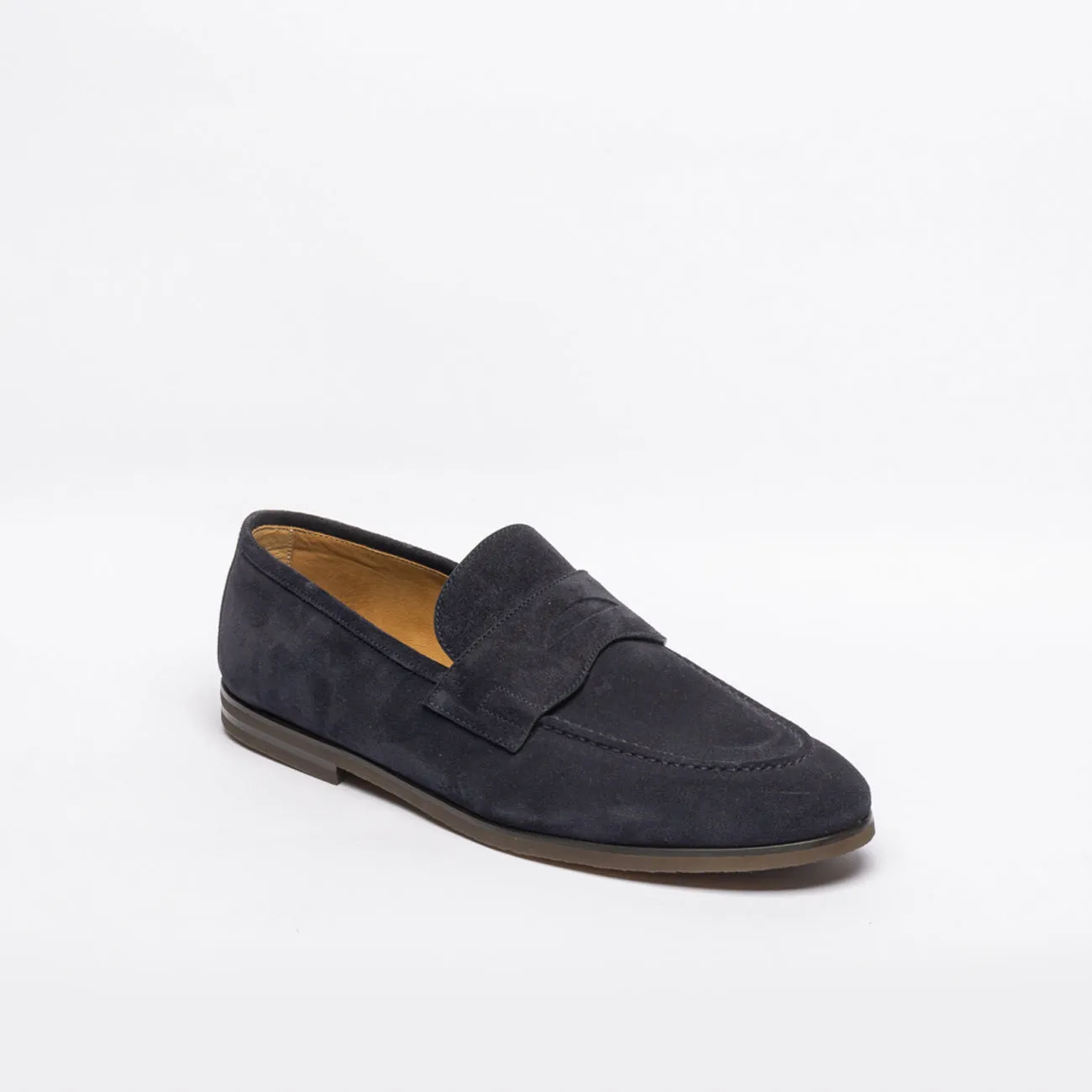 Mocassino penny Barrett 221U021 in camoscio blu