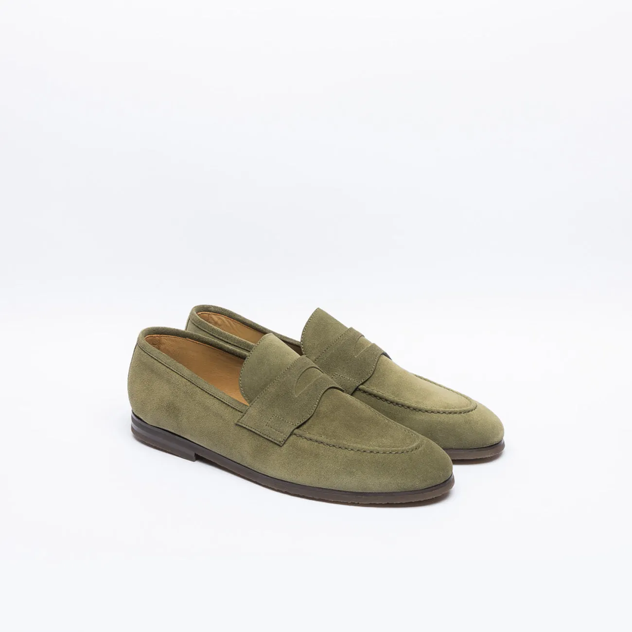 Mocassino penny Barrett 221U021 in camoscio verde