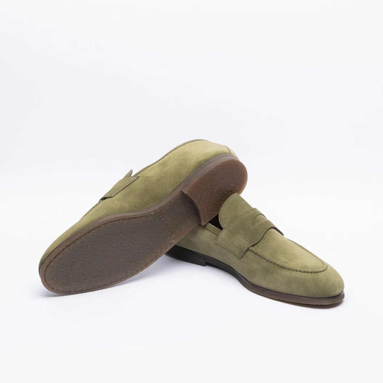 Mocassino penny Barrett 221U021 in camoscio verde