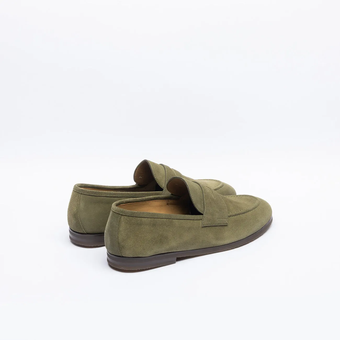 Mocassino penny Barrett 221U021 in camoscio verde