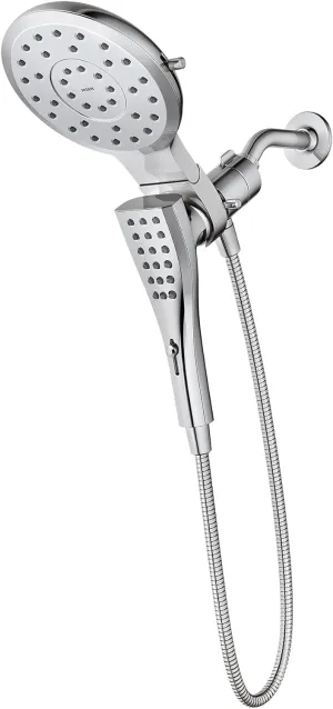 Moen Verso Chrome Round Rain Shower Head and Detachable Handshower Combination with Magnetix Docking System and 60-inch Metal Hose, 220C2