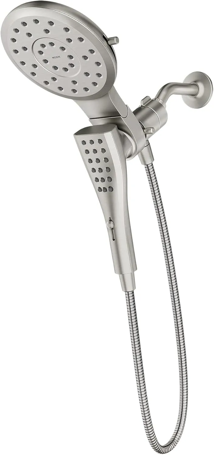 Moen Verso Rain Showerhead and Handshower Combination with Infiniti Dial and Magnetix Docking, 60" Hose, Spot Resist Brushed Nickel, 220C2EPSRN