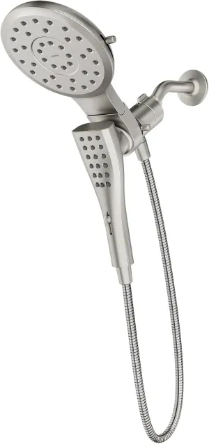 Moen Verso Rain Showerhead and Handshower Combination with Infiniti Dial and Magnetix Docking, 60" Hose, Spot Resist Brushed Nickel, 220C2EPSRN