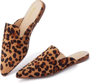 Mules for Women Flats Pointed Toe Slip On Slides Loafer Shoes