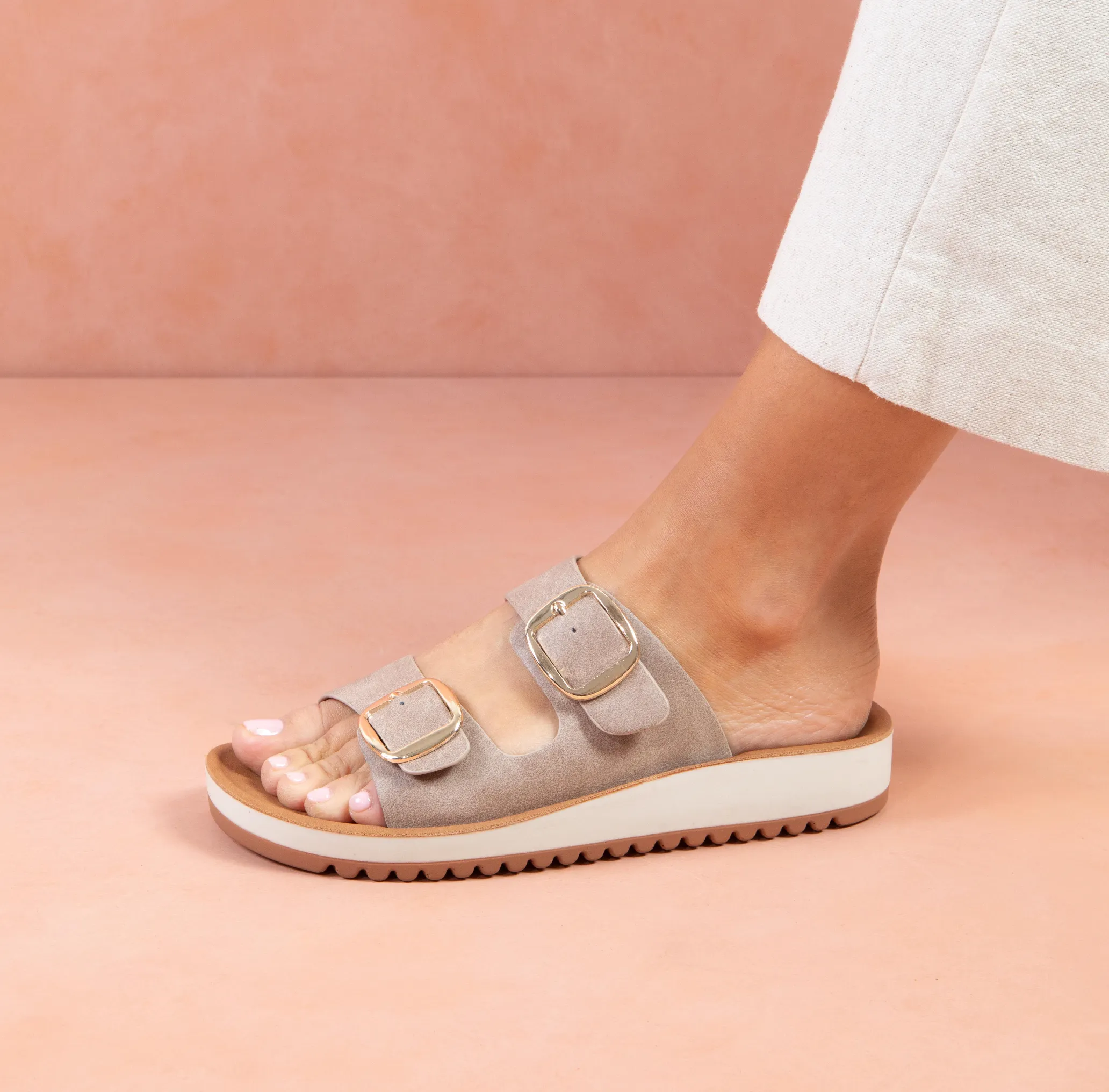 NAARA SLIDE SANDALS