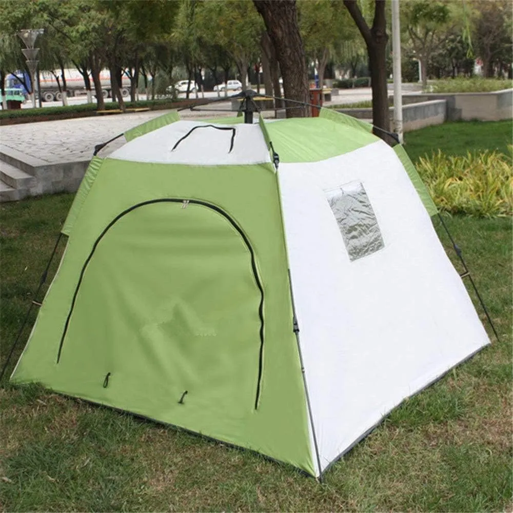 NIEH Winter Tent Warm Wind Thickening 3-4 Person Tents Automatic Stitching Portable Ice Fishing Tents Tourism for Family Short Weekends, 210x210x170cm, Red