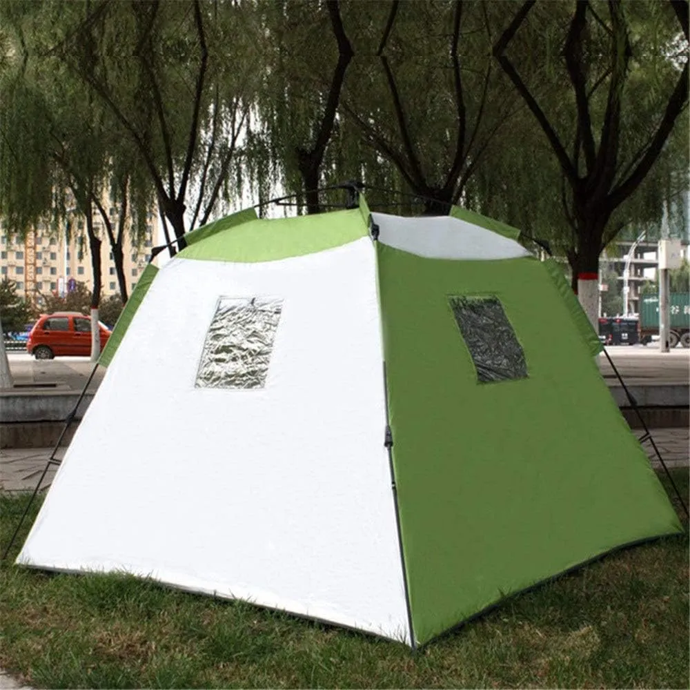 NIEH Winter Tent Warm Wind Thickening 3-4 Person Tents Automatic Stitching Portable Ice Fishing Tents Tourism for Family Short Weekends, 210x210x170cm, Red