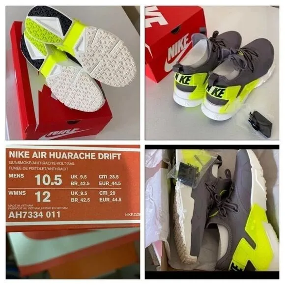 Nike Air Huarache Drift Sneakers(UNISEX) Size  Men’s 10.5,Women’s 12 Brand New