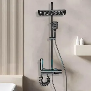 Nordic Piano Key Ambient Light Shower Set - Elegant LED Bathroom Lighting