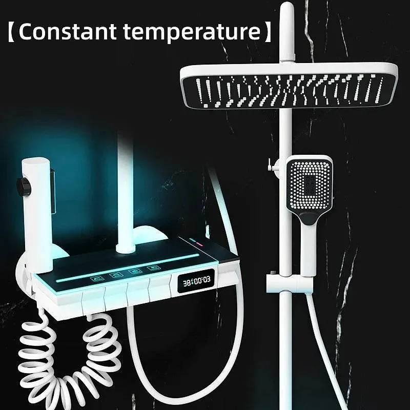 Nordic Piano Key Ambient Light Shower Set - Elegant LED Bathroom Lighting