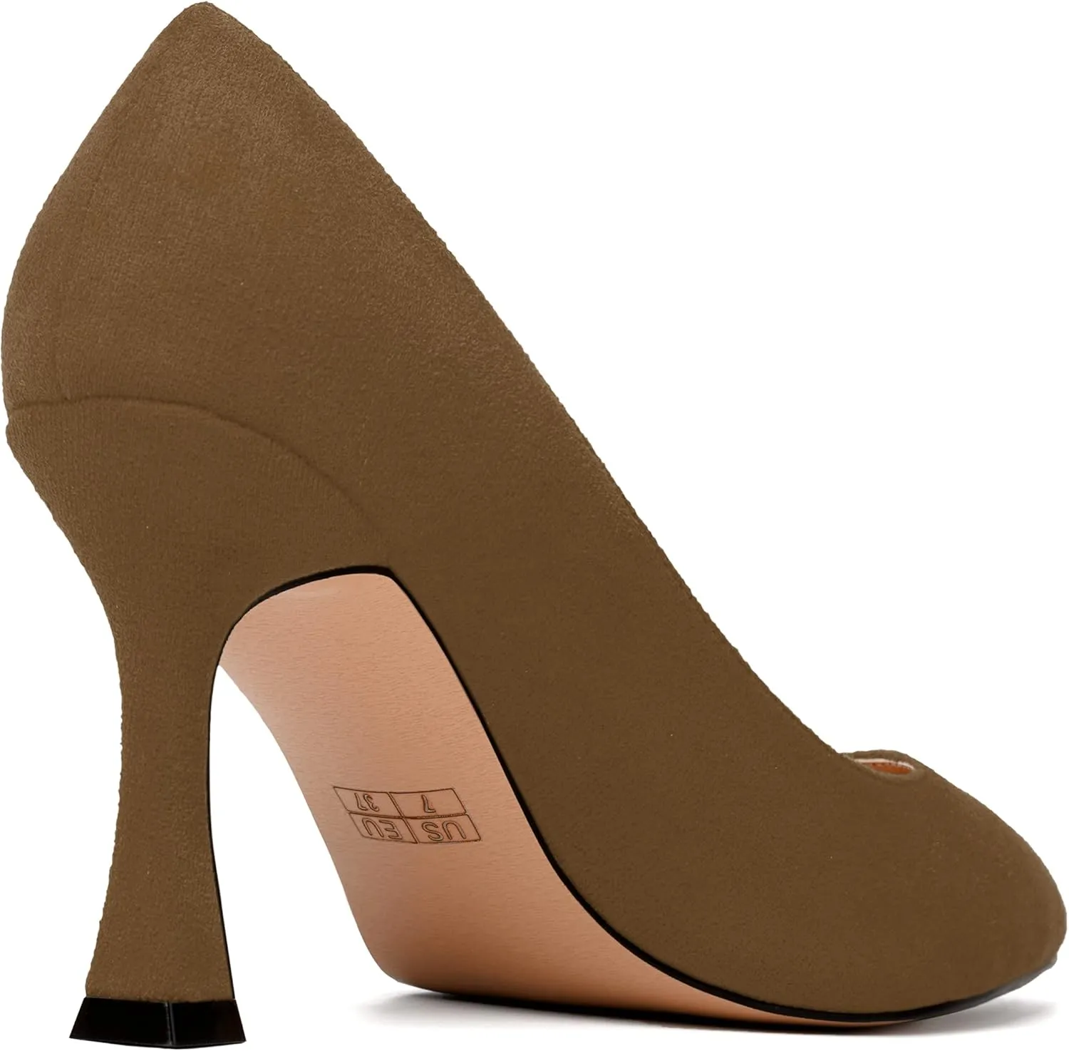 NUMALEO Womens Pointed Toe Cute Suede Slip On Solid Night Club Stiletto High Heel Pumps Shoes 3.3 Inch