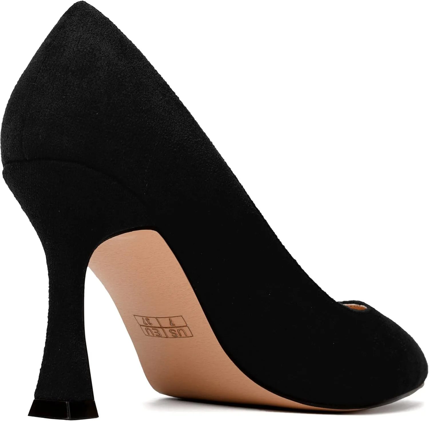 NUMALEO Womens Pointed Toe Cute Suede Slip On Solid Night Club Stiletto High Heel Pumps Shoes 3.3 Inch