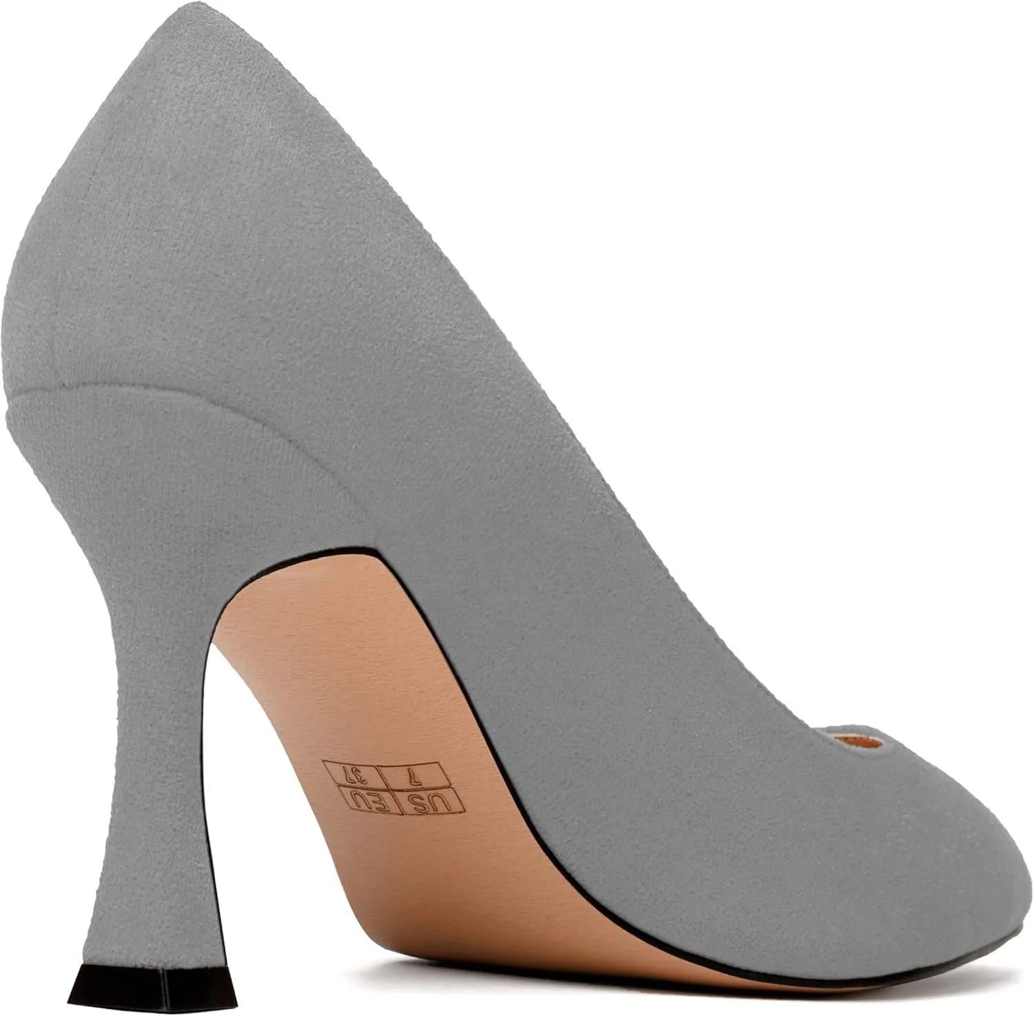 NUMALEO Womens Pointed Toe Cute Suede Slip On Solid Night Club Stiletto High Heel Pumps Shoes 3.3 Inch