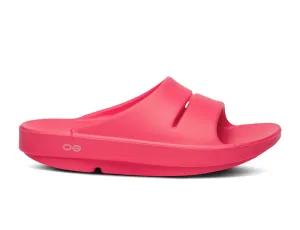 OOfos OOahh Neon Berry Recovery Slides