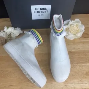 Opening Ceremony Bobby Sock Knit Sneaker-White