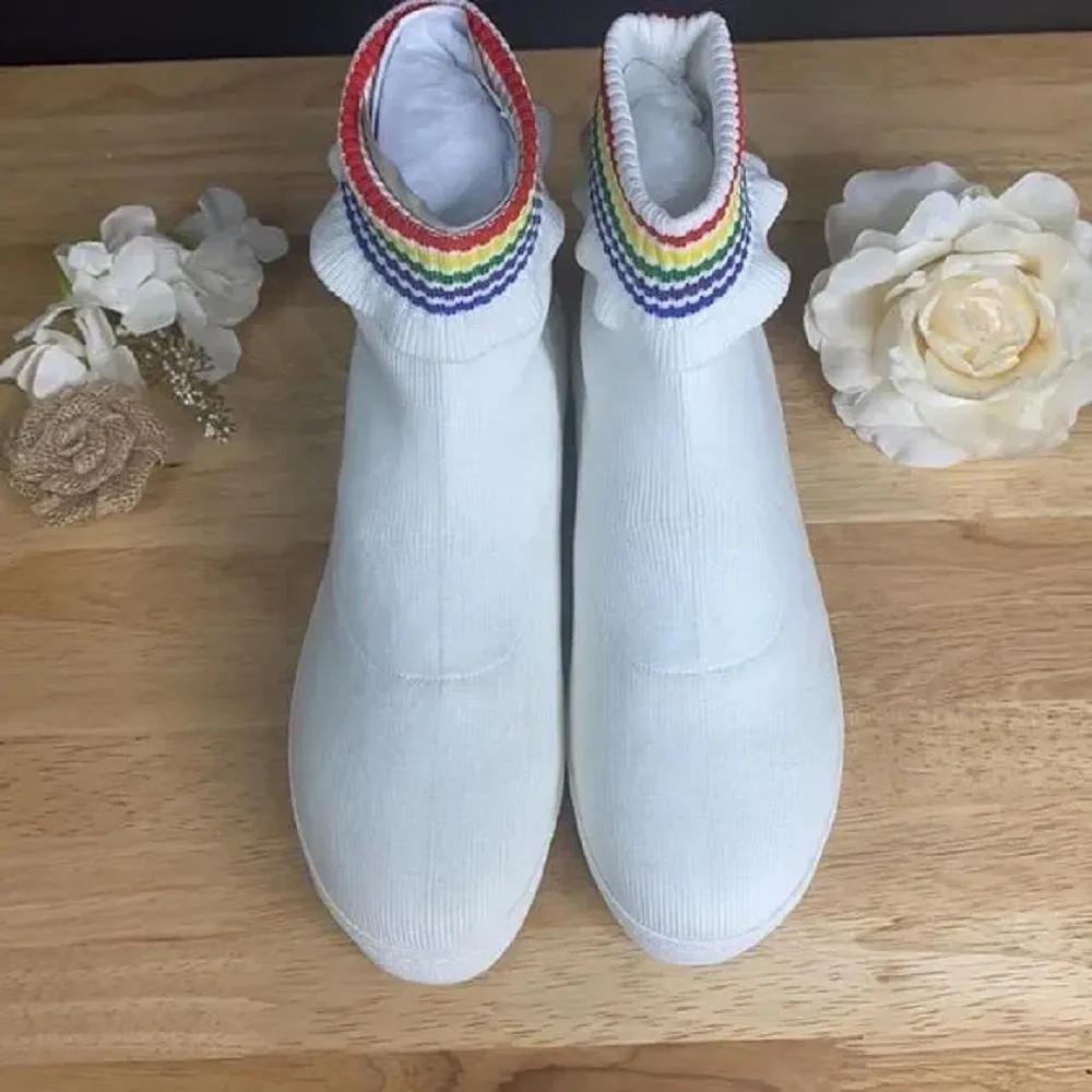 Opening Ceremony Bobby Sock Knit Sneaker-White